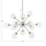 Paige 12-Light Chandelier with Oversized Globe Bulbs B03596549