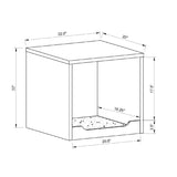 Modern Pet End Table with Removable Mat in Dark Walnut B107130842