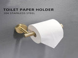 4-Pieces Brushed Nickel Gold Bathroom Accessories Set, Stainless Steel Bathroom Hardware Set, Bath W1932P156242