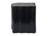 2-in-1 Irregular MGO End Table, Split Design, Small Space Friendly,Indoor Outdoor Use,Black Color N770P284171B