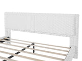Simple Modern White Plush Soft Bed Comfortable Backrest Bedroom Bed,Queen N769P292572K