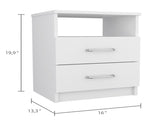 Brookeline 2-Drawer 1-Shelf Rectangle Nightstand White B06280585