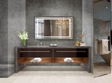 40*30inch LED Bathroom Beveled Mirror,3000-6000K Gradient Front and Backlit LED Mirror for W2091P214096