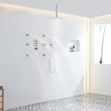 3 Functions 12 Inch Ceiling Mounted Thermostatic Shower System in Brushed Nickel T3609P352714