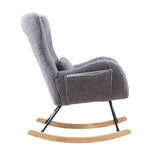 ZNTS Rocking Chair Nursery, Modern Rocking Chair with High Backrest 40661793