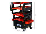 4 LEVEL MULTI PURPOSE TROLLEY FOR DIAGNOSTICS-BLACKRED W1102P218359