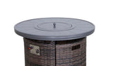 25" H x 32" W Aluminum Propane Outdoor Fire Pit Table B120P270695