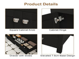 42 Inch Modern Bathroom Vanity with Soft-Close Multi-Functional Cabinet, Single Drawer, MDF with W509P493621