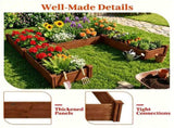 Solid Fir Wood Raised Garden Bed, 5-in-1 Combined Planting Planter Box with Dovetail Joints, 35320047