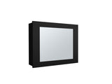 Medicine Cabinet 20.5" H, with 2 Shelves, 1 Door, and 1 Mirror, Black B097P250879