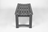 Backless HDPE Adirondack Bench with Wood Texture, Poly Lumber Seat for Patio, Backyard, Balcony, All W2103P254593