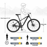 29 Inch Wheels Single Speed Mountain Bike, for Men Women Boys and Girls, Front Suspension,Steel W1019P225363