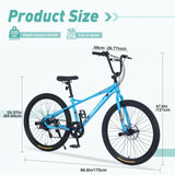 Freestyle Kids Bike Double Disc Brakes 26 Inch Children's Bicycle for Boys Girls Age 12 Years W1019124188