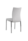 Contempory Modern Faux Leatheratte Side Chair In White, Set of 4 B091P183411