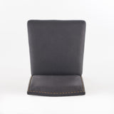 Set of 2, 26.25" Upholstered Counter Height Barstools with Nailhead Trim, Dark Charcoal and Walnut, 62369.00