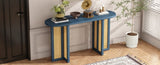 TREXM Farmhouse Rattan Console Entryway, Narrow Console with Storage, Hallway N715P245743M