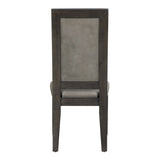 Beautiful Transitional 2pc Brown Upholstered Seat Back Cushion Dining Chair Set Wooden Furniture B011P155084