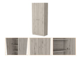 Buxton Rectangle 2-Door Storage Tall Cabinet Light Grey B06280487