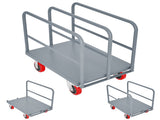 Steel Panel Truck, Heavy Duty Drywall Cart Lumber Cart Platform Truck Flat Cart, 2000lbs, 6" Swivel 09757177