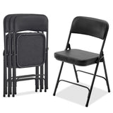 4 Pack Metal Folding Chairs with Padded Seat and Back, for Home and Office, Indoor and Outdoor 66232758