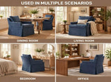 Upholstered Dining Chairs Set of 1, Modern Kitchen Chair Dining Room Chair with 4 Casters, Linen W3916P552439