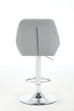 Set of 2 Bar Stools, with Chrome Footrest and Base Swivel Height Adjustable Mechanical Lifting W1249P243518