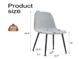 Comfortable Linen-Cotton Dining Chair Set - Six Pieces in Light Gray.Integrated Seat and W1151P228096