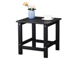 36*36*47cm Single Layer Square HDPE Side Table Black 05086135