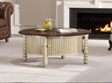 Vintage Round Coffee Table Storage in 30.3" for Living Room, Mid Century Modern Cocktail Table N735P277387K
