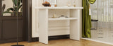 ZNTS TREXM Elegant Minimalist Console Table with Rounded Edges and Sturdy Shelf Design for Entryway, N715P195554E