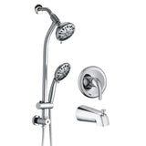 Drill-Free Stainless Steel Slide Bar Combo Rain Showerhead 7-Setting Hand, Dual Shower Head Spa W1219P155528