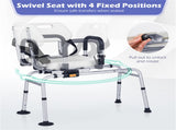 Sliding Shower Chair , 4-Position Swivel Seat & Left-Right Slide, 300LBS Capacity 29678613