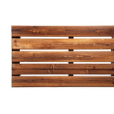 2-Person Rustic Garden Bench, Outdoor Wagon Wheel Porch Bench for Backyard Patio Garden, Brown 68112040