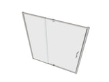 50-54" W x 71" H Piovt Swing Glass Shower Door,Pivot Frame Sliding Shower Door with 1/4" Clear W2122P199043