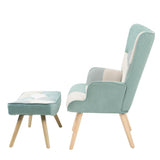 Accent Chair with Ottoman, Living Room Chair and Ottoman Set, Comfy Side Armchair for Bedroom, W56141241