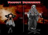 6.4 ft Halloween Standing Grim Reaper Automatic Arm Movement 08131336