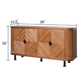 Accent Storage Cabinet, Modern Accent Buffet Cabinet Adjustable Shelves, Freestanding Sideboard W2729P202566