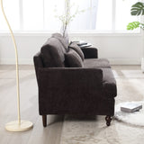 COOLMORE Mid Century Modern chenille Fabric Loveseat sofa, 2-Seat Upholstered Loveseat Sofa Modern W395P151900