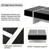 Contemporary Rectangle Design Living Room Furniture, Modern High Gloss Surface Cocktail Table, 52481861