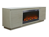 89 inch Fireplace TV Stand for TVs up to 100 inches, Sandstone Finish B108P255365