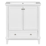 30" Bathroom Vanity with Sink Combo, Multi-functional Bathroom Cabinet with Doors and Drawer, Solid 16236592