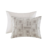 3 Piece Cotton Jacquard Duvet Set-Full/Queen B035P280384