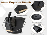 Fireplace Ashing Set, Ash Bucket Shovel Brush Cut-Resistant Gloves , Easy to 21266854