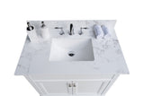 Montary 37inch bathroom vanity top stone carrara white new style tops with rectangle undermount W50921988