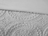 Full/Queen Embroidered Medallion Faux Fur Comforter Mini Set B03597085