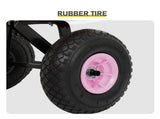 Heavy Duty Steel Wooden Side Support Cargo Wagon with 10" All-Terrain Air Tires, Up to 220lb Load 30579157