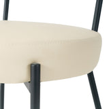 Modern kitchen dining chair Bentwood covered ash veneer Chair back, cream PU dining chair,metal W210132419