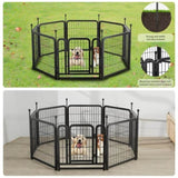 ZNTS Dog Playpen 8 Panels 24" Height Heavy Duty Dog Fence Puppy Pen for Large Medium Small Dogs Indoor W578P187932