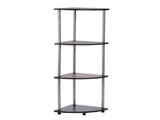 4-Tier Corner Shelf in Black Wood Finish 78210396
