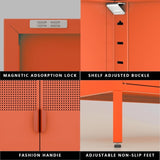 Steel lockers, adjustable laminates, side cabinets, shoe cabinets, lockers orange T3421P342804